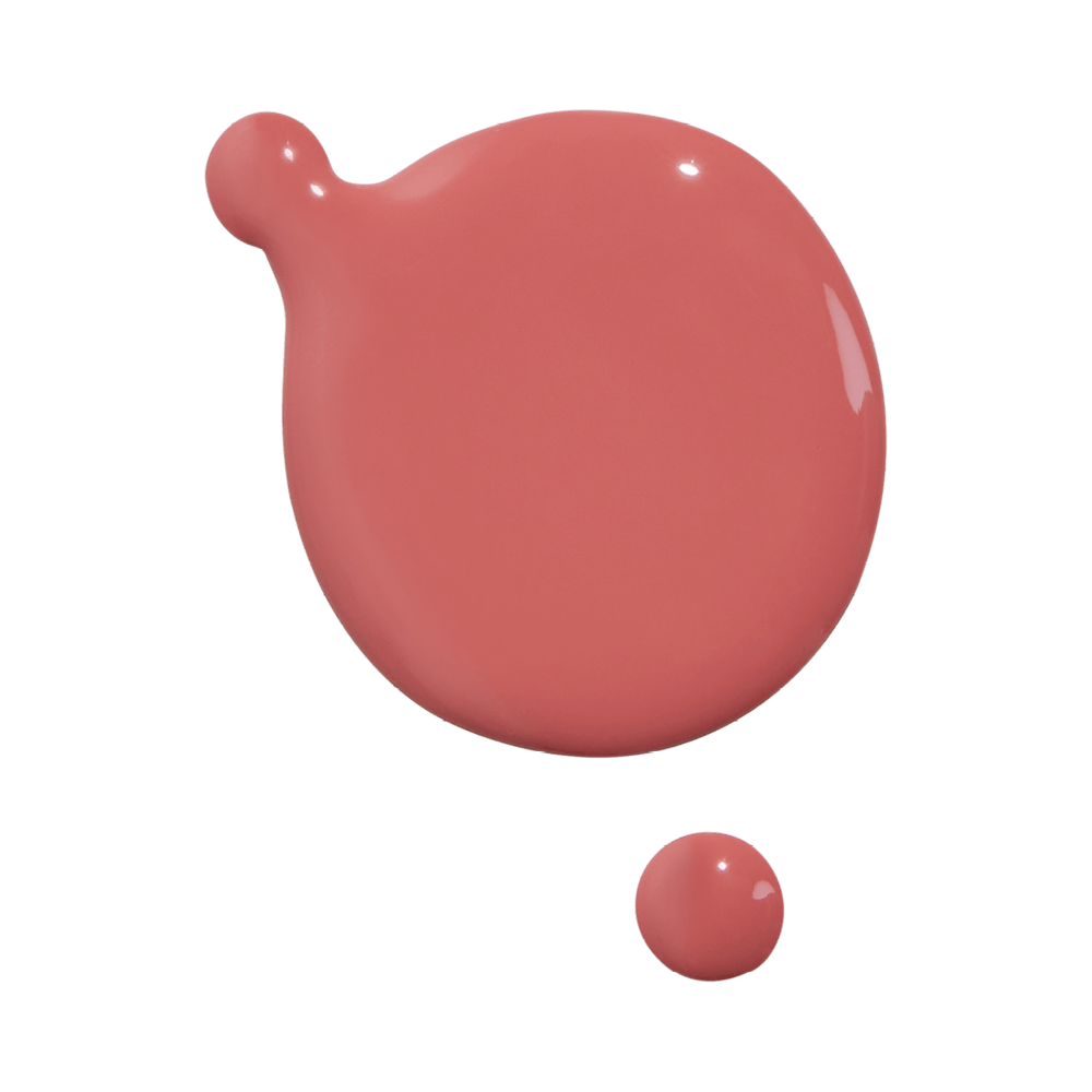 Gota de esmalte rosa cremoso mostrando textura lisa e brilho intenso