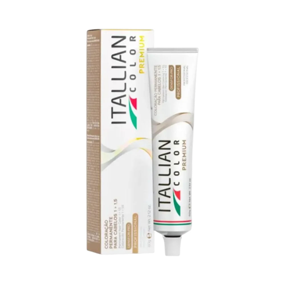 Bisnaga e caixa da coloração Itallian Color Premium 7.1