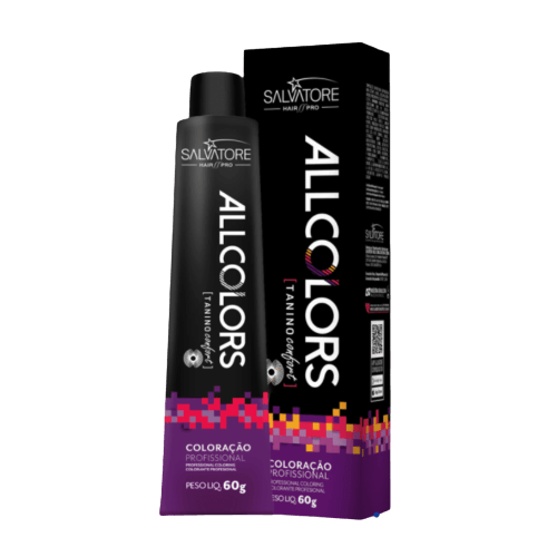 Coloração Salvatore All Colors 7.44 Louro Médio Cobre Intenso - embalagem 60g