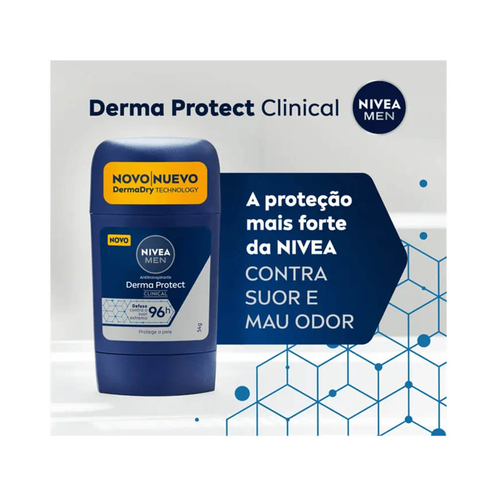 Desodorante Nivea Men Stick Clinical - destaque proteção e tecnologia