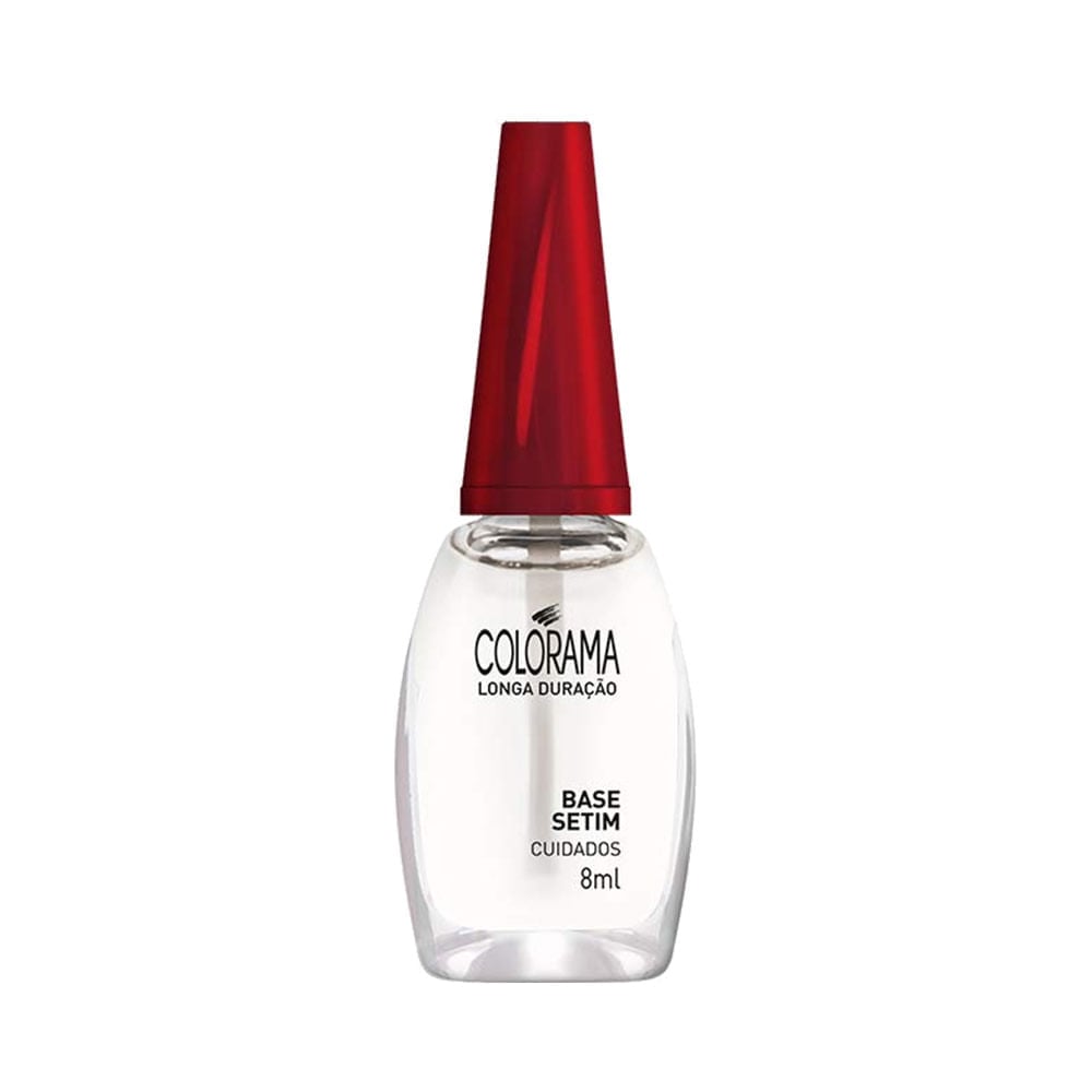 Frasco de Esmalte Colorama Base Setim sobre fundo branco