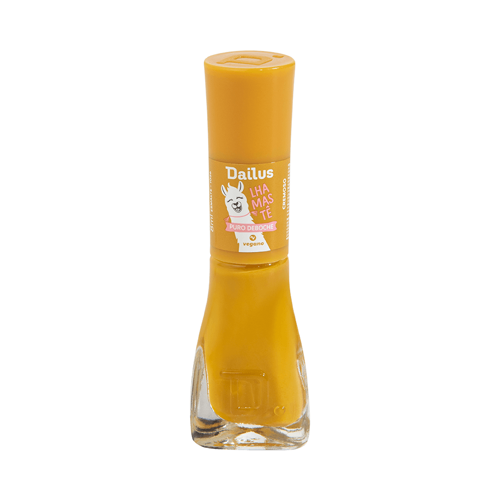 Esmalte Dailus Lhamastê Puro Deboche - Amarelo Mostarda, frasco 8ml