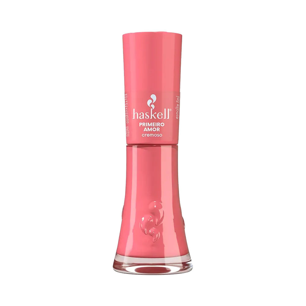 Esmalte Haskell Primeiro Amor na cor rosa cremoso em frasco de 8ml