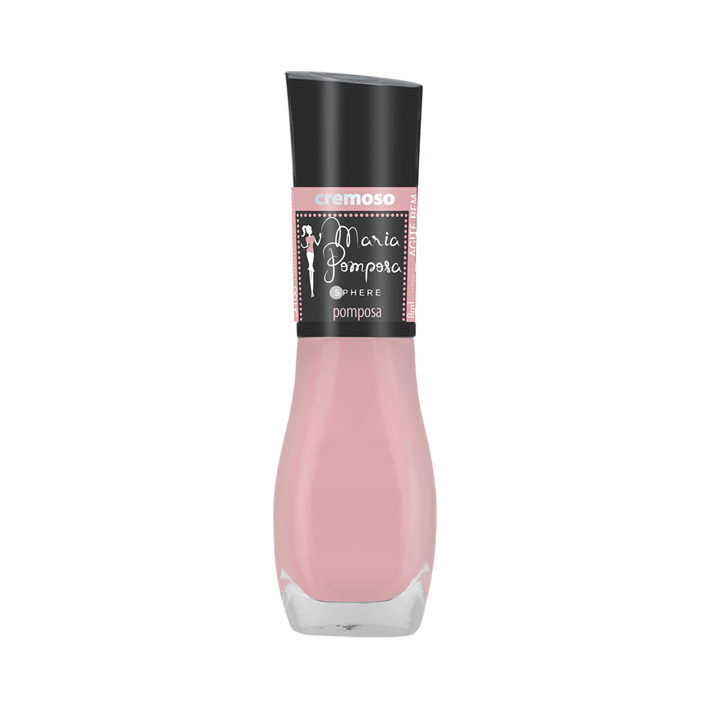 Frasco de esmalte Mohda Maria Pomposa Pomposa cor rosa claro 8ml