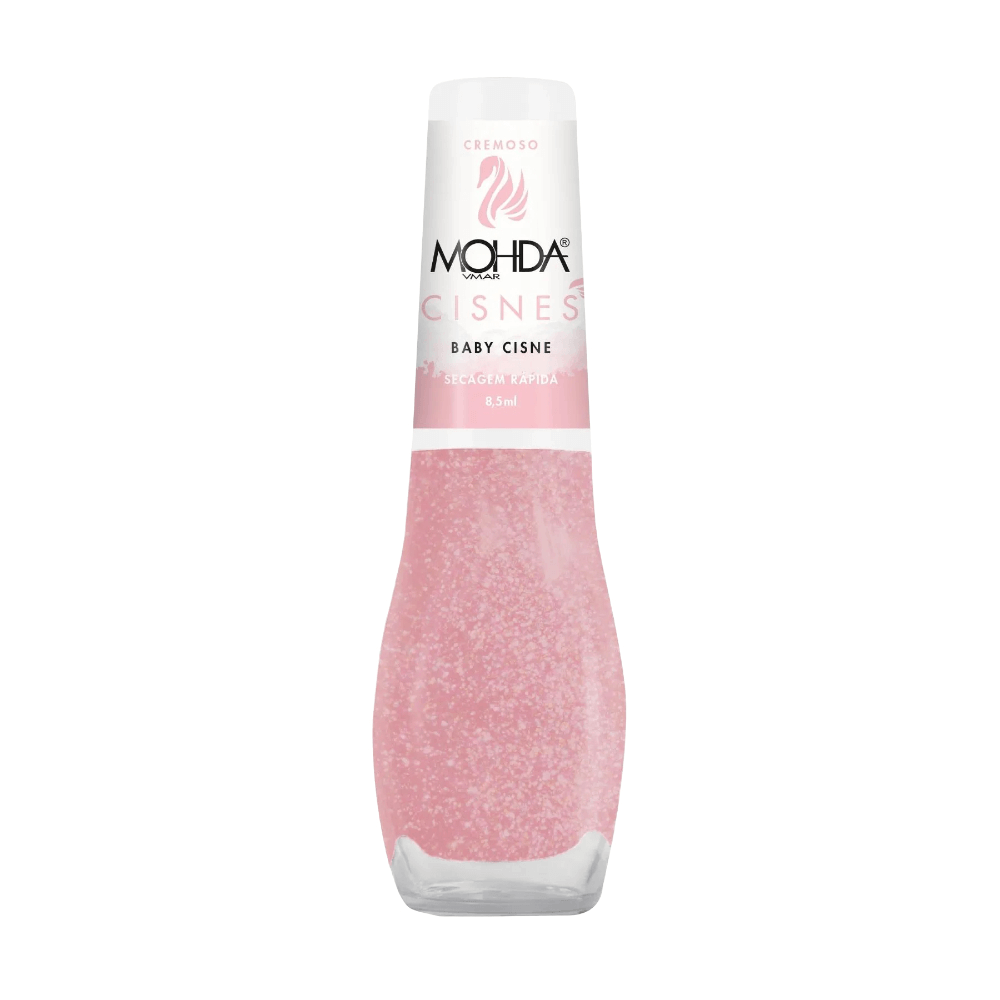Esmalte Mohda Cisnes Baby Cisne rosa claro 8,5ml com acabamento cremoso e brilho