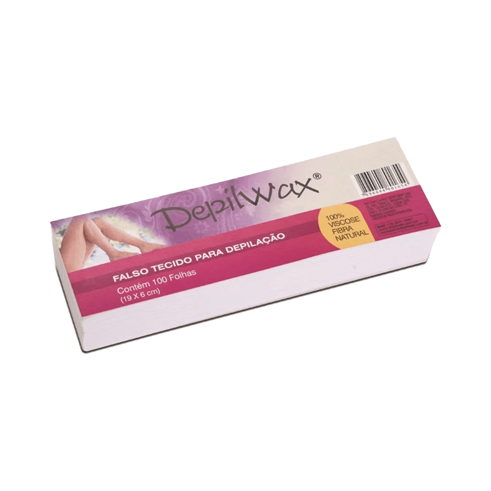 Lenço de Papel Depilwax embalagem 100 folhas 19x6cm