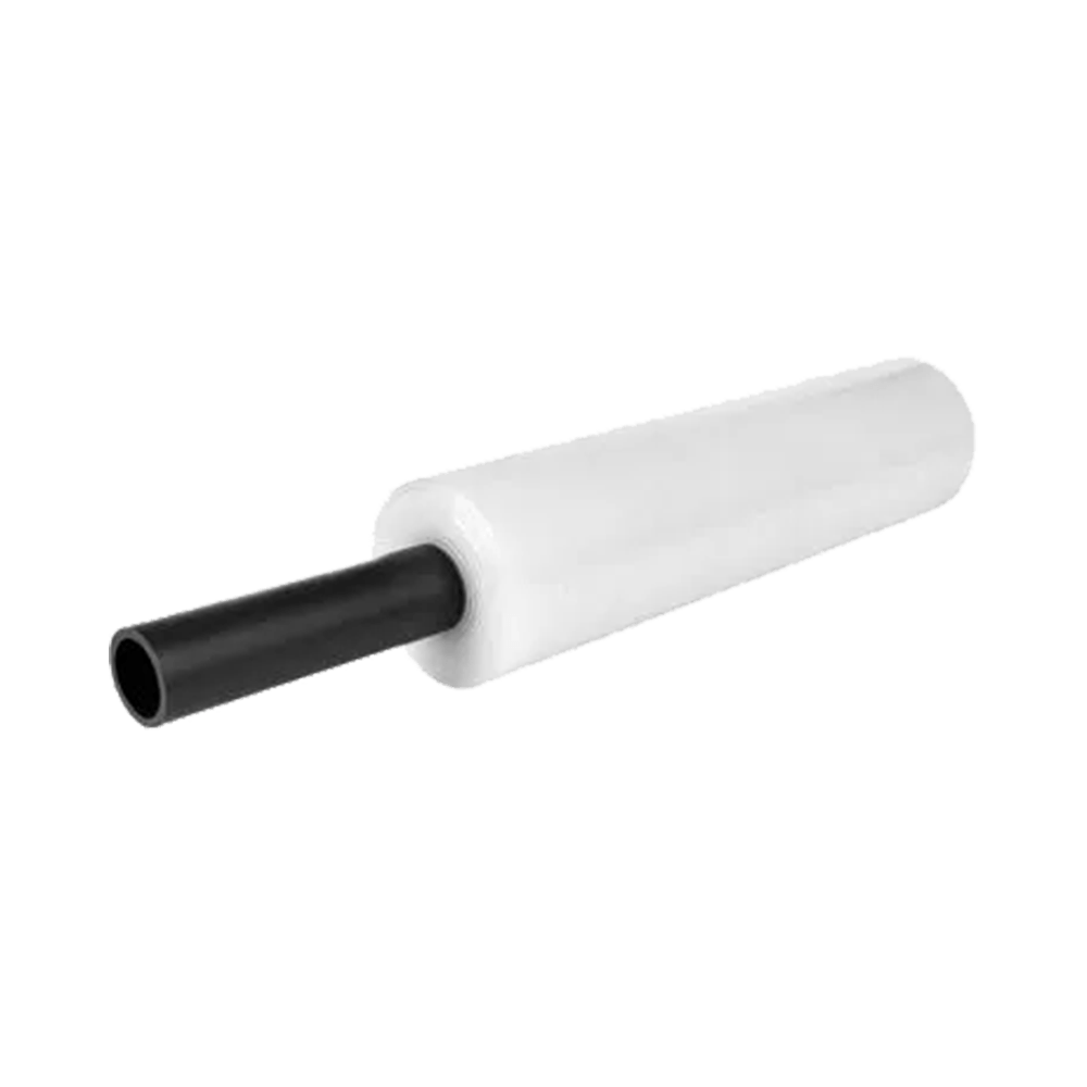 Rolo de plástico filme stretch Gianinis 25 cm x 150 m transparente com tubo interno preto