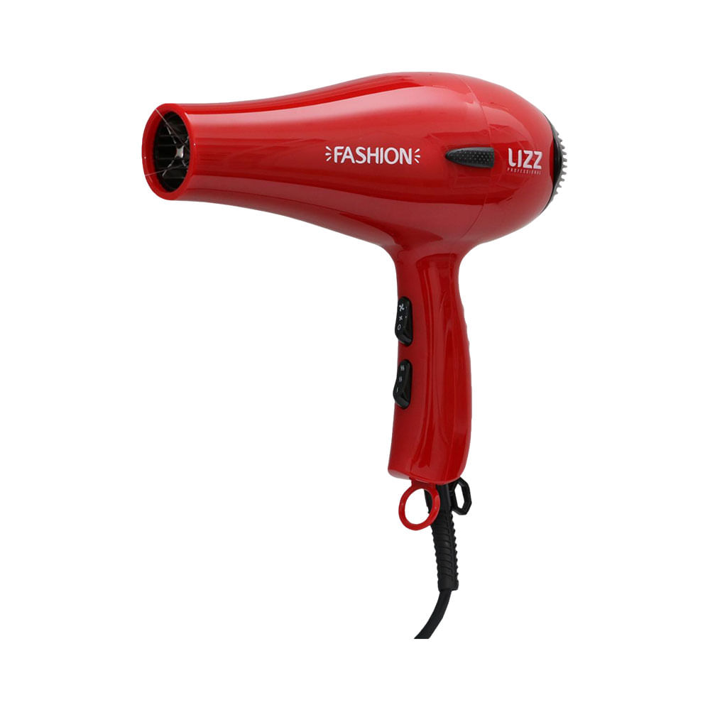 Secador Lizz Fashion vermelho 2000W com design ergonômico