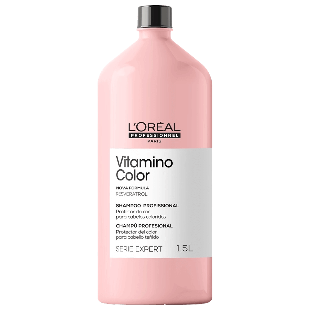 Shampoo Serie Expert Vitamino Color 1500ml em embalagem rosa claro