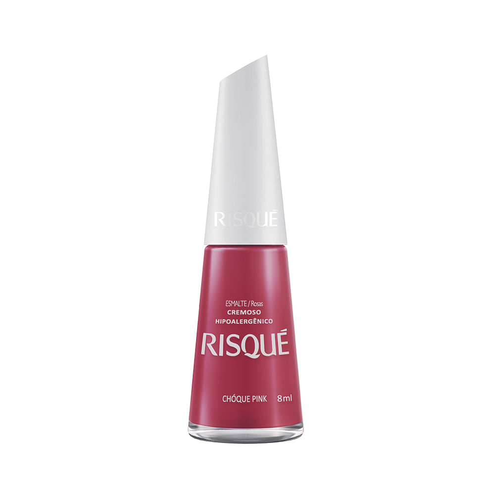 Esmalte Risqué Rosas Cremoso Choque Pink - frasco 8ml