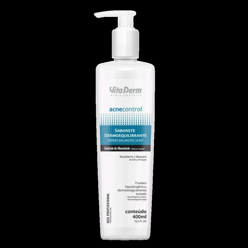 Embalagem do Sabonete Dermoequilibrante Vita Derm 400ml mostrando rótulo e pump