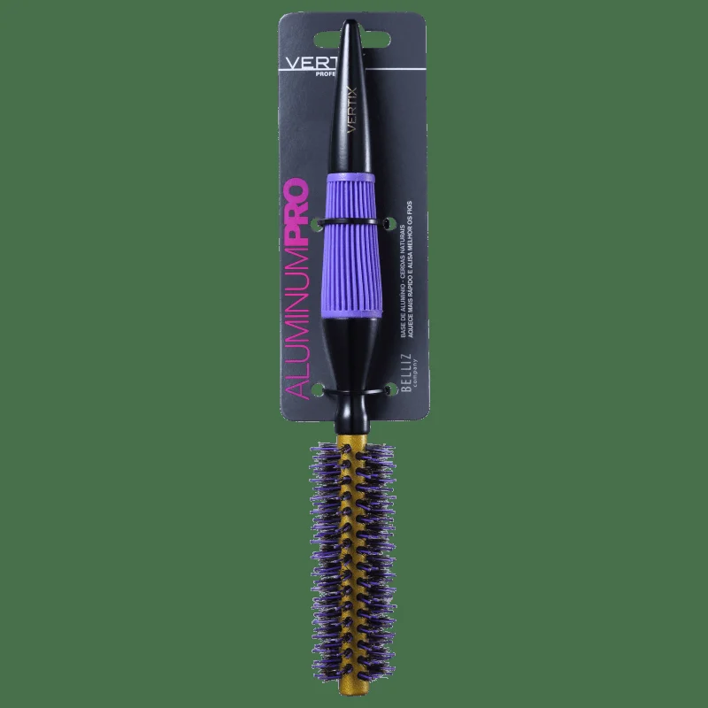 Escova Vertix Al Pro 12 1421 preto e roxo com base de alumínio e cerdas mistas