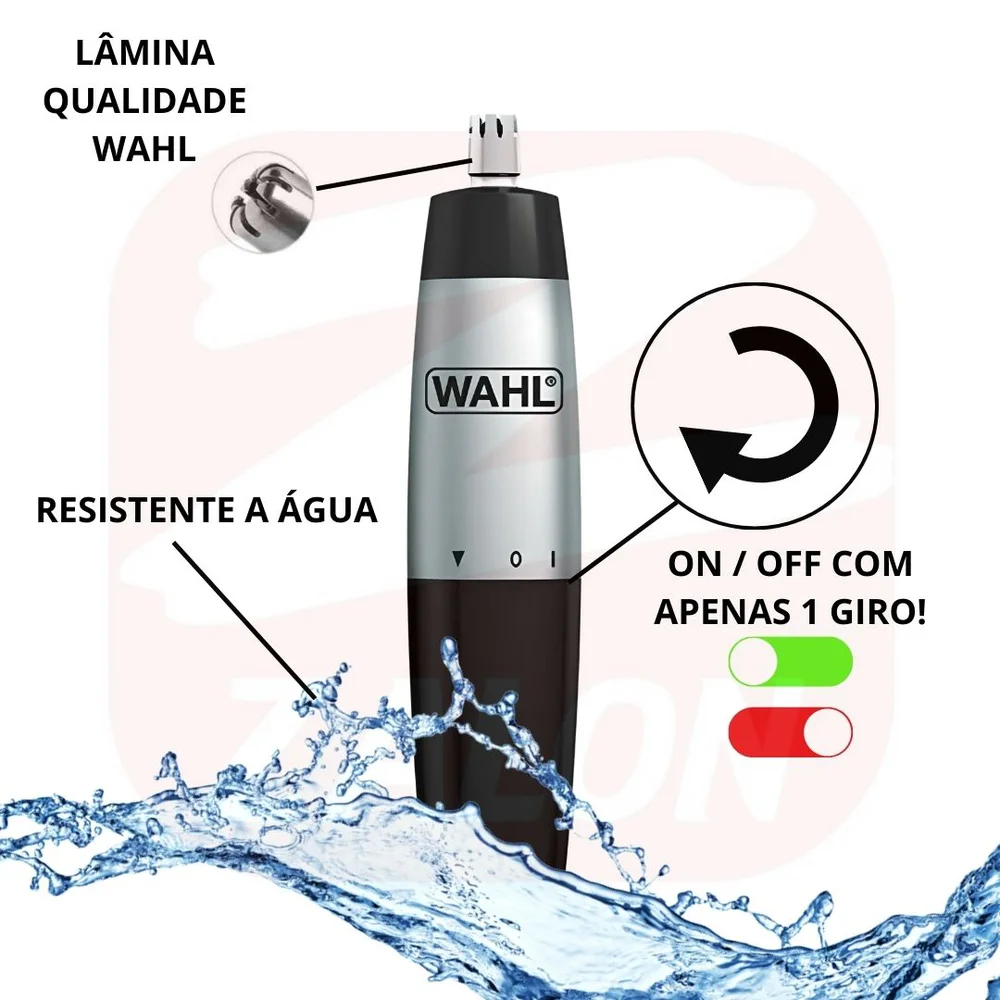Aparador Wahl com destaque para lâminas e resistência à água