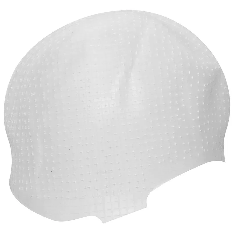 Touca de Silicone Vertix Simples com textura quadriculada em fundo branco