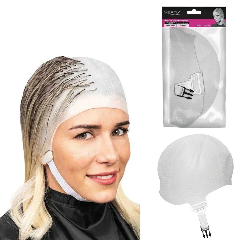 Touca de Silicone Vertix Simples com alça ajustável e embalagem