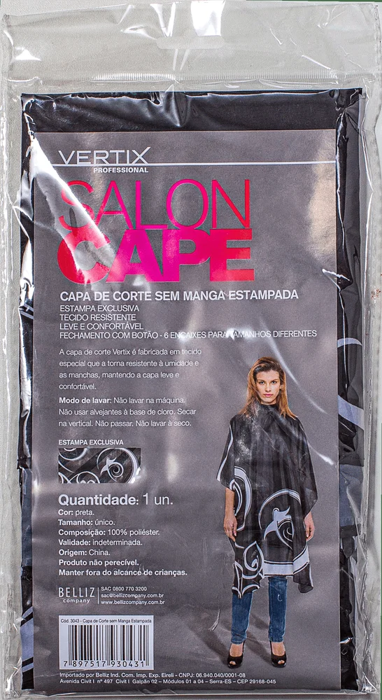 Embalagem da capa para corte Belliz Vertix mostrando informações do produto