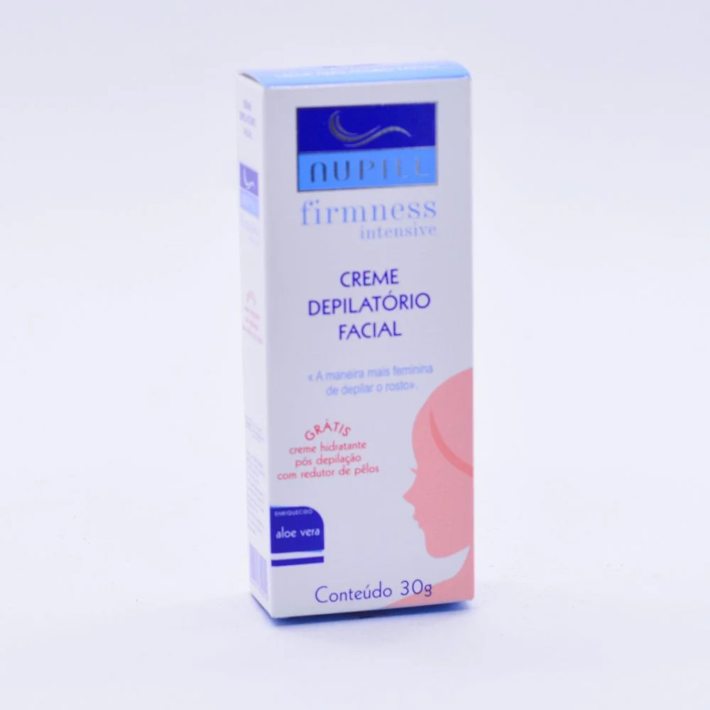 Caixa do Creme Depilatório Facial Nupill Aloe Vera 30g