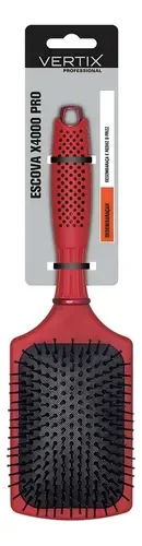 Escova Vertix X4000 Pro Racket embalada em blister, mostrando cabo perfurado e base vermelha