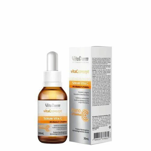 Frasco e embalagem do Sérum Vita Derm Vitamina C 30ml