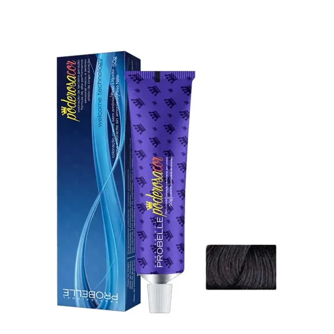 Tonalizante Probelle com amostra da cor Preto Natural