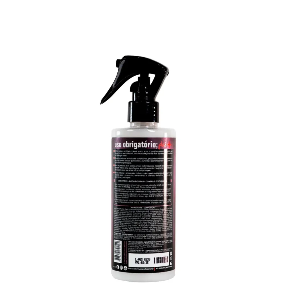 Spray Truss Uso Obrigatório Plus+ 260ml - verso com rótulo