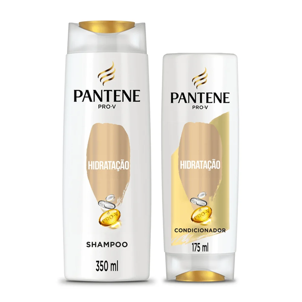 Kit Pantene Hidratação: shampoo 350ml e condicionador 175ml