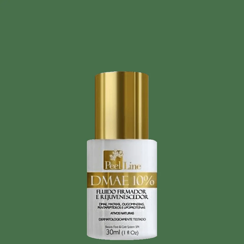 Fluído Peel Line DMAE 10% 30ml - frasco branco com tampa dourada