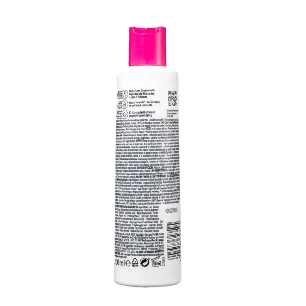Condicionador Bonacure Color Freeze 200ml embalagem branca com detalhes rosa