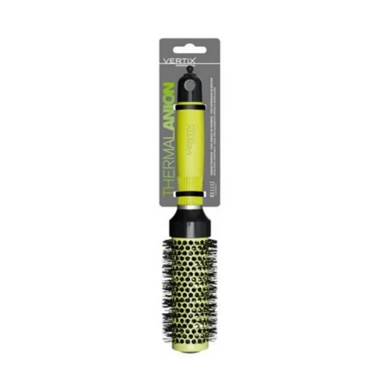 Escova térmica Vertix Hot Thermal Anion embalada em blister mostrando tubo cerâmico e cerdas