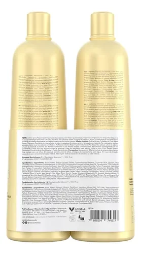 Kit Richée Clinic Repair Shampoo e Condicionador mostrando rótulos e informações