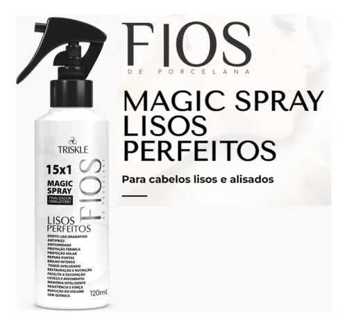 Imagem promocional do Spray Triskle destacando 15 benefícios em 1