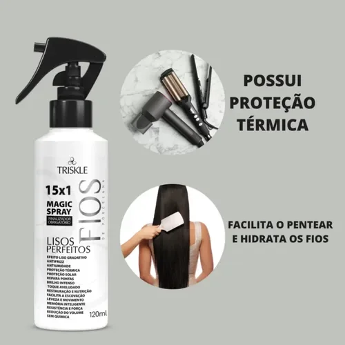 Spray Triskle mostrando proteção térmica e aplicador prático