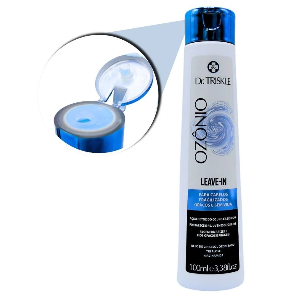 Detalhe do bico dispensador do Leave-in Triskle Ozônio 100ml