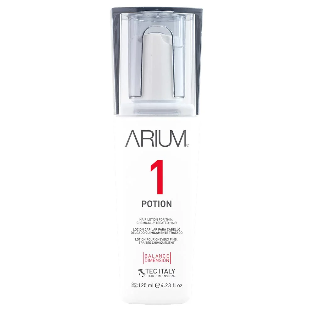 Frasco branco com aplicador pump da Loção Capilar Tec Italy Arium Potion 1