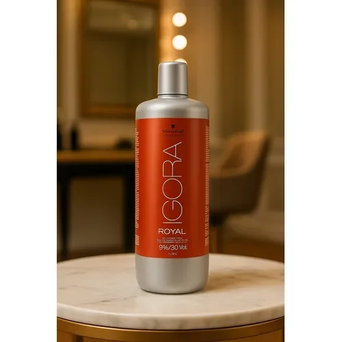 Frasco Oxigenada Igora Royal 1L em ambiente claro