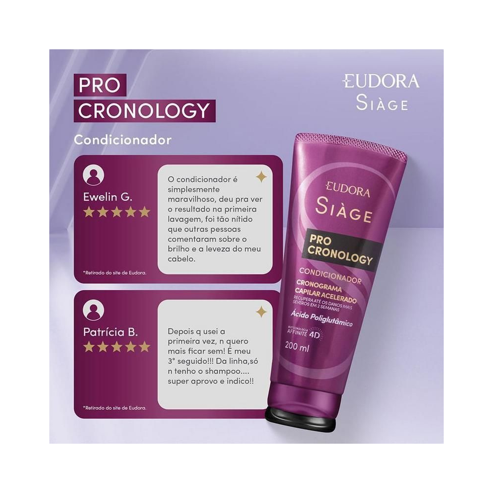 Imagem promocional Condicionador Siàge Pro Cronology Eudora 200ml