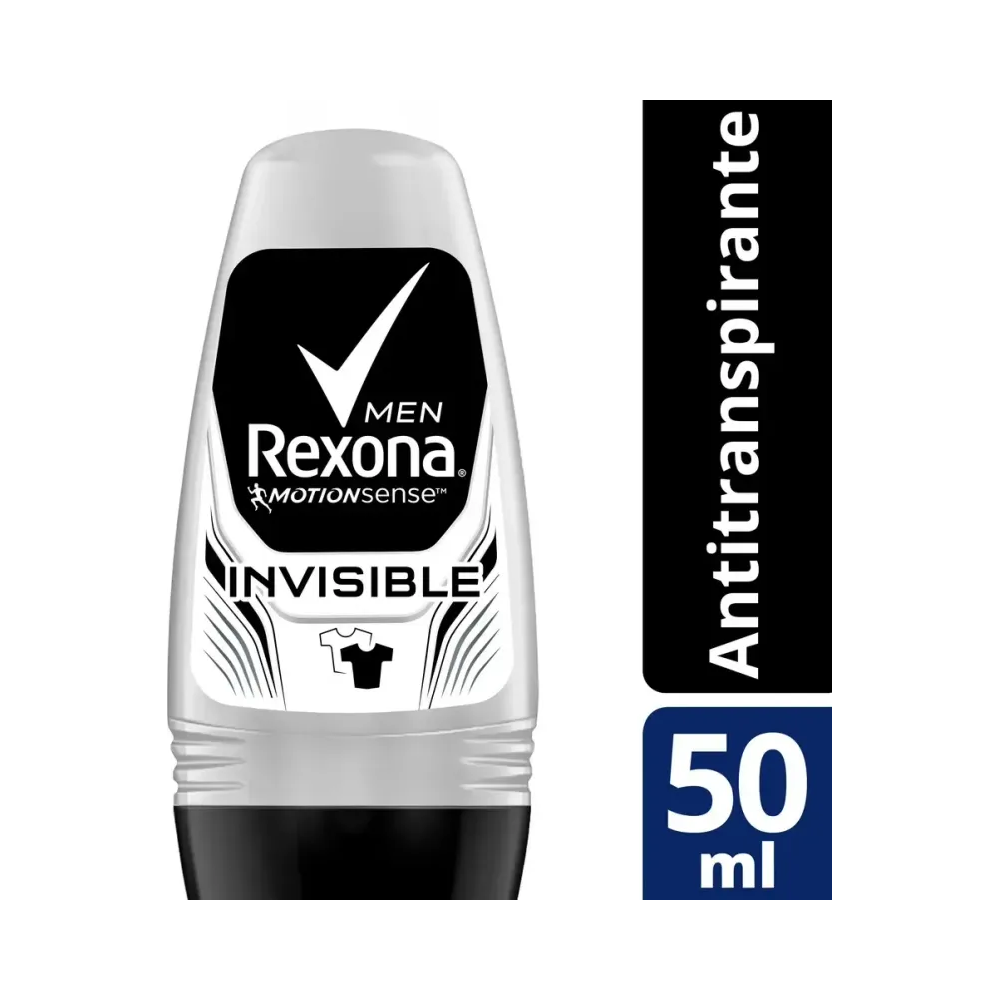 Desodorante Rexona Roll-on Men Invisible 50ml - imagem destaque