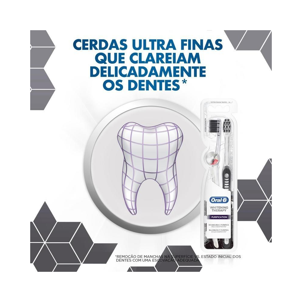 Imagem promocional destacando cerdas ultra finas e clareamento delicado