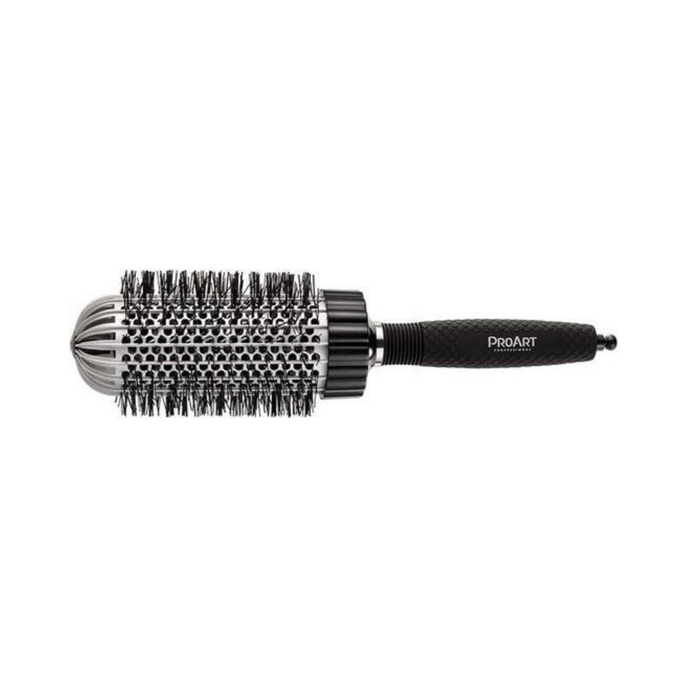 Escova Proart Vent Pro Prata horizontal destacando corpo ventilado e cerdas