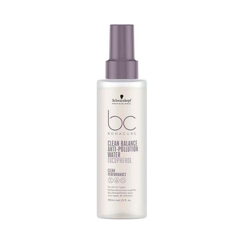 Finalizador Bonacure Clean Balance Antipoluição 150ml - design translúcido com rótulo roxo