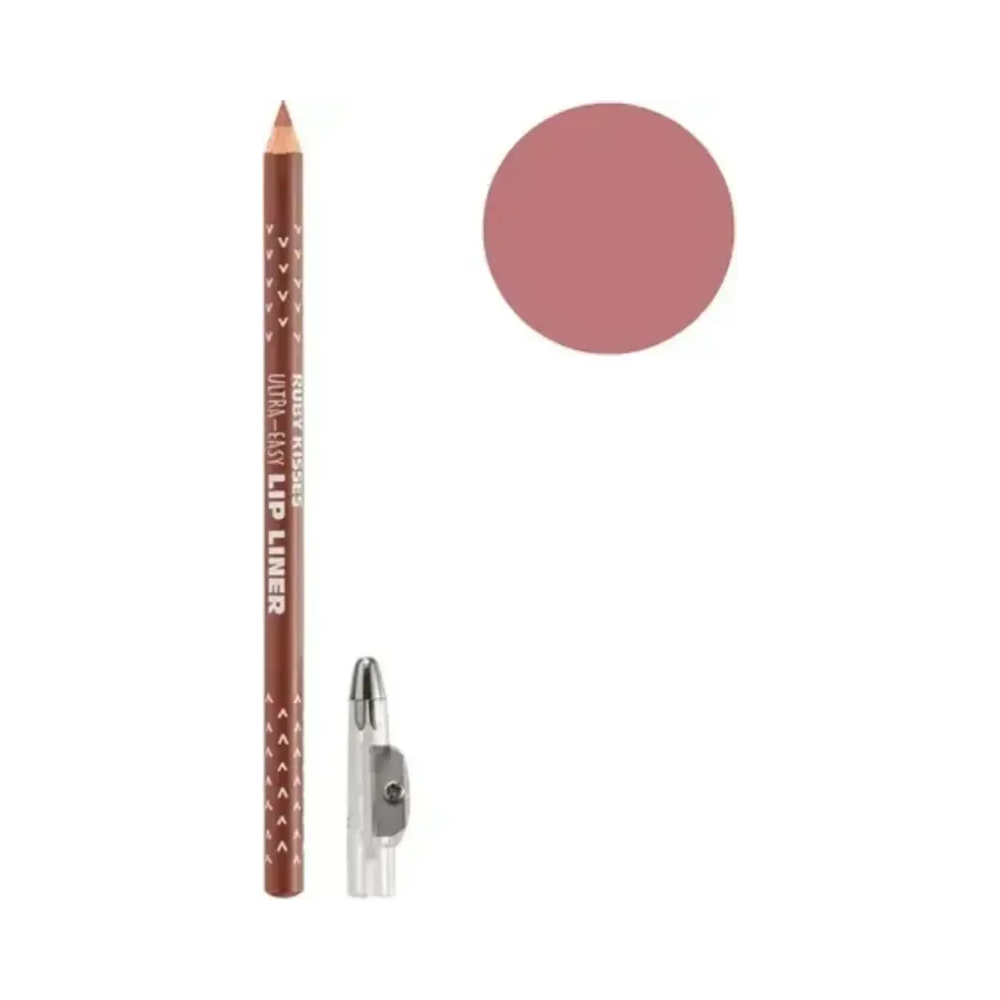 Lápis RK By Kiss Nude Rose exibindo a cor nude rosada e apontador removível ao lado