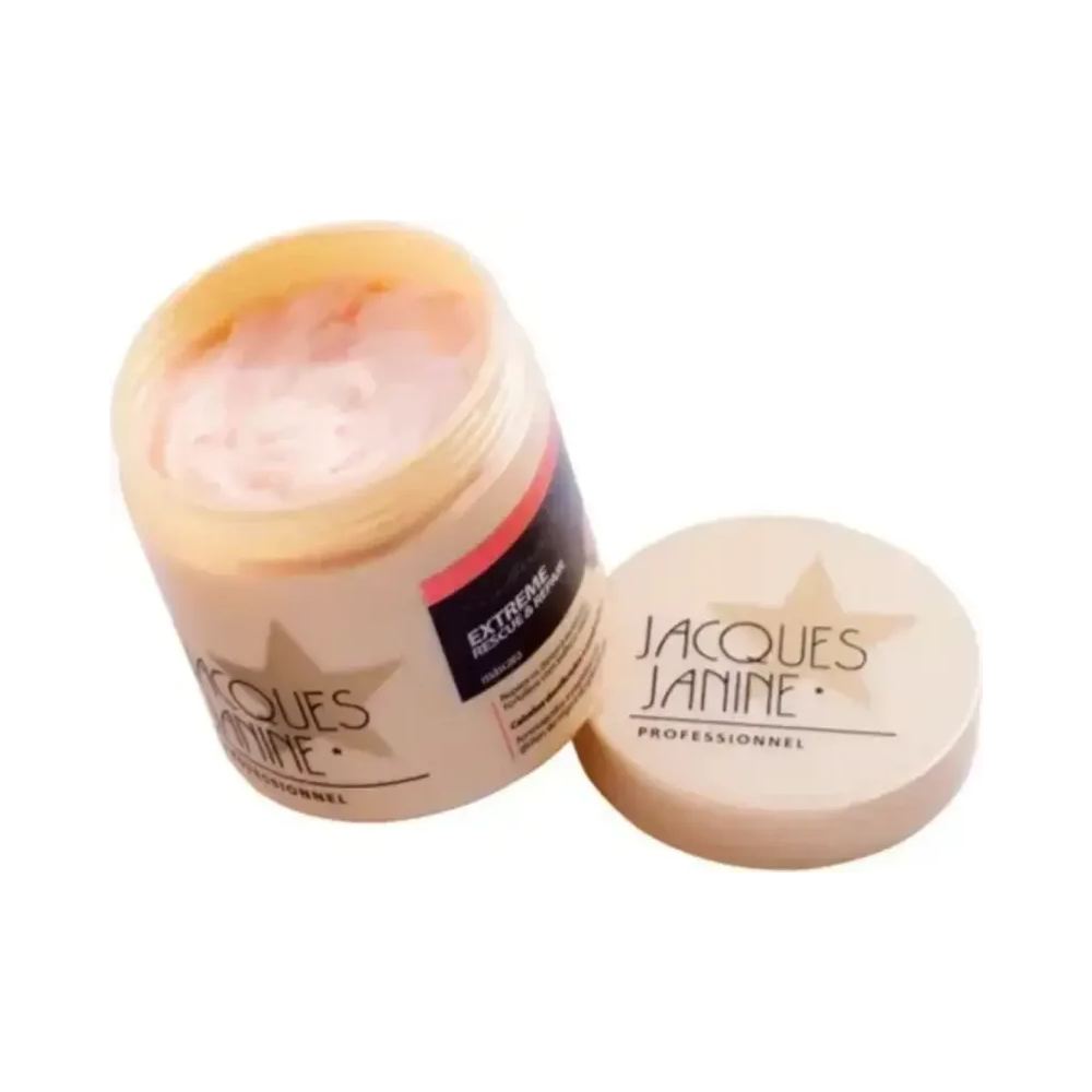 Máscara Jacques Janine Extreme Rescue & Repair 500g — embalagem aberta mostrando creme