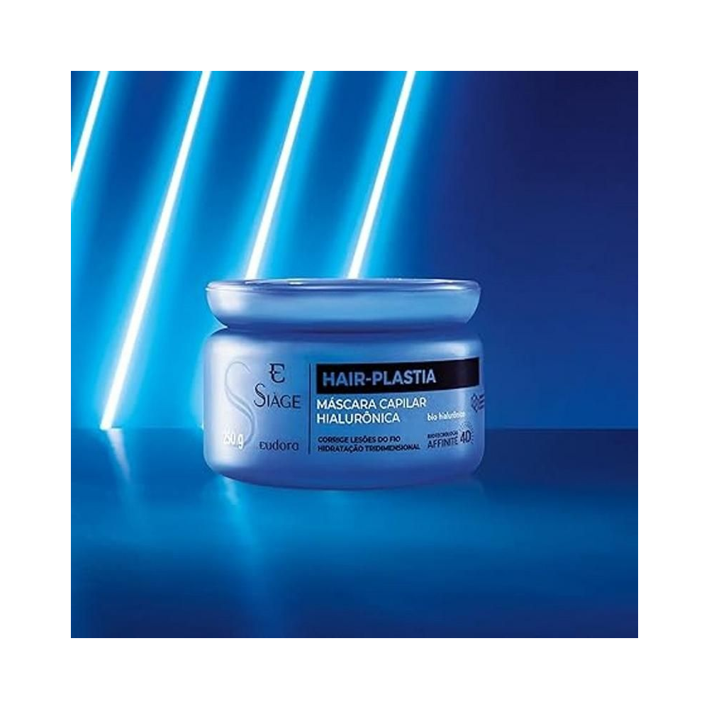 Máscara Siàge Hair Plastia 250g destacando fórmula e textura