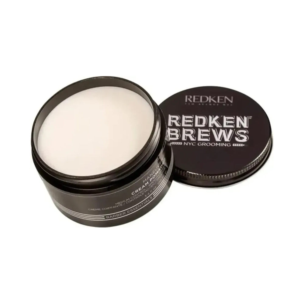 Pomada Redken Brews Maneuver 100ml aberta mostrando o creme