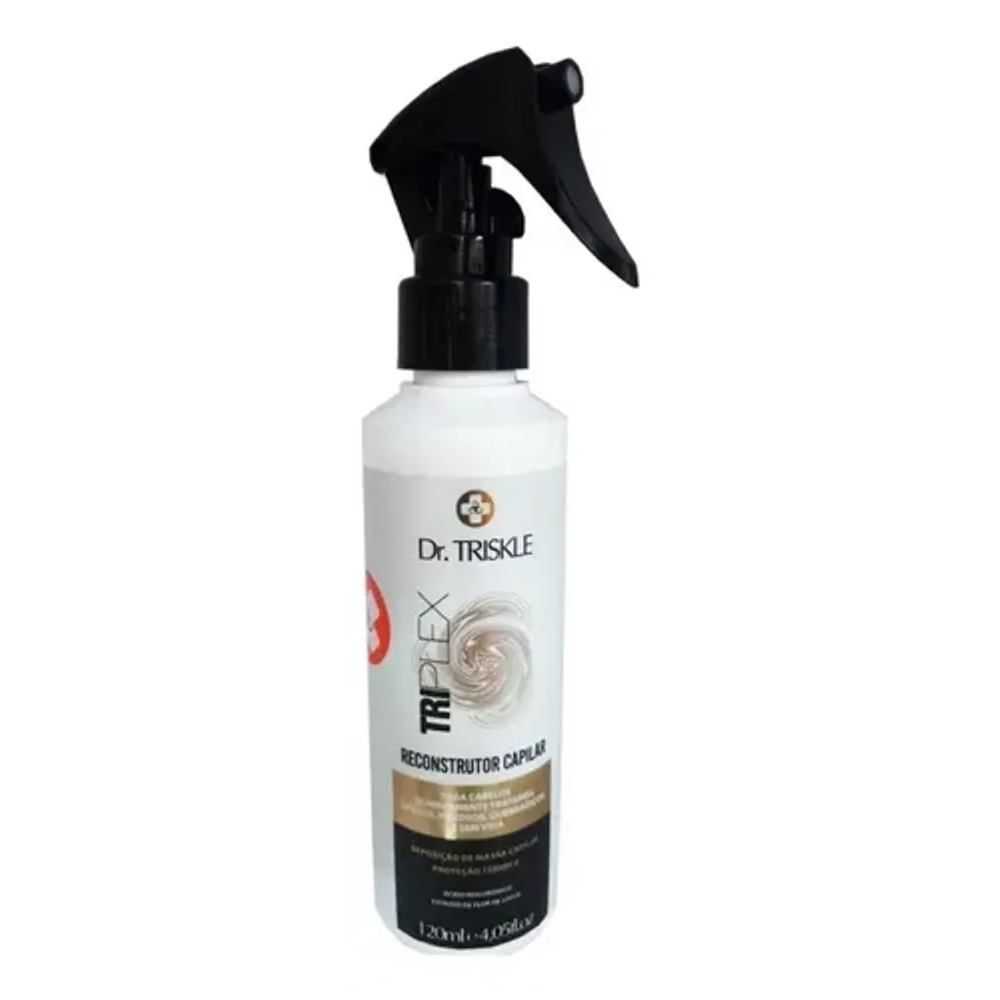 Spray Triskle Reconstrutor TriPlex 120ml - embalagem branca com spray preto